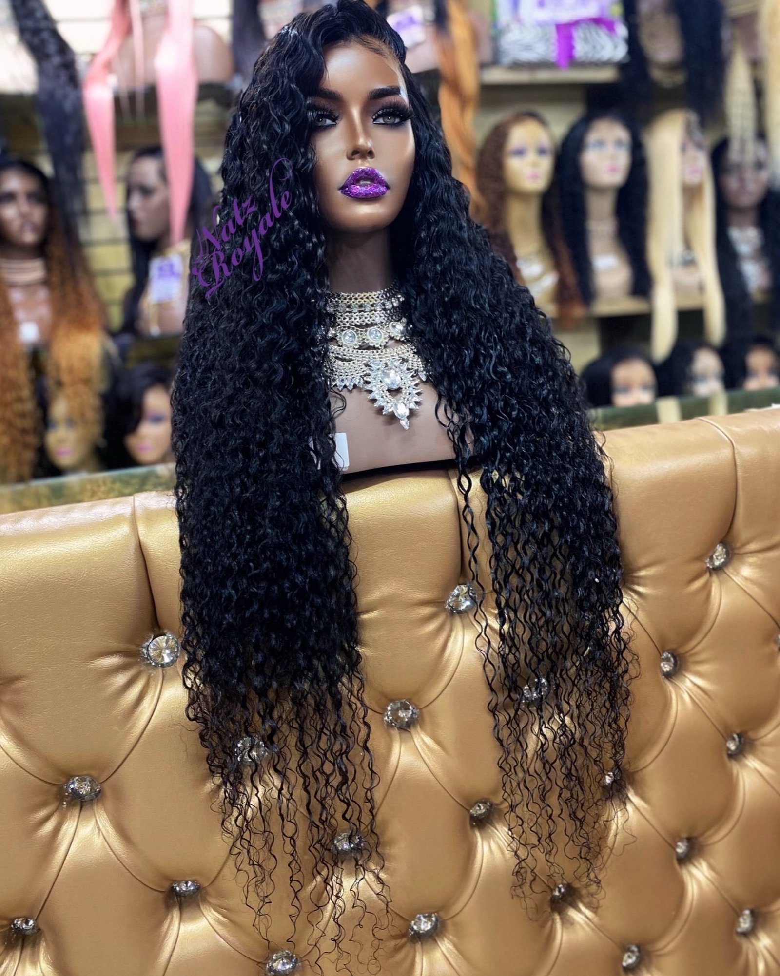 FRONTAL WIG #1B Straight 40" Lace Frontal Wig Copy - Image 3