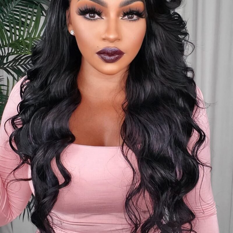 WIGS 12A+ #1b LUXURY WIG HD LACE